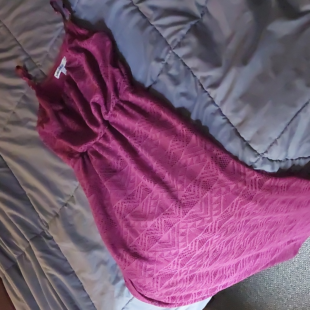 Thin Strap Long Burgandy Dress Size S